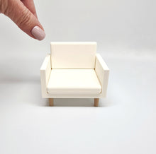 Load image into Gallery viewer, Dollhouse Modern Armchair, White
