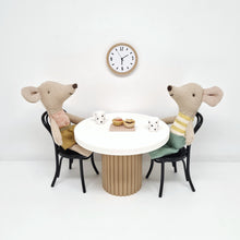 Load image into Gallery viewer, Dollhouse Fluted Dining Table, White and Natural
