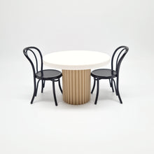 Load image into Gallery viewer, Dollhouse Fluted Dining Table, White and Natural
