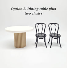 Load image into Gallery viewer, Dollhouse Fluted Dining Table, White and Natural
