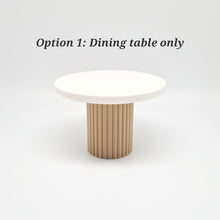 Load image into Gallery viewer, Dollhouse Fluted Dining Table, White and Natural
