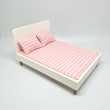 Load image into Gallery viewer, Dollhouse Double Bed, Pink Gingham
