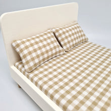 Load image into Gallery viewer, Dollhouse Double Bed, Caramel Gingham
