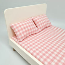 Load image into Gallery viewer, Dollhouse Double Bed, Pink Gingham
