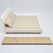 Load image into Gallery viewer, Dollhouse Double Bed, Caramel Gingham
