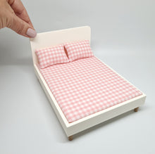 Load image into Gallery viewer, Dollhouse Double Bed, Pink Gingham
