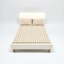 Load image into Gallery viewer, Dollhouse Double Bed, Caramel Gingham
