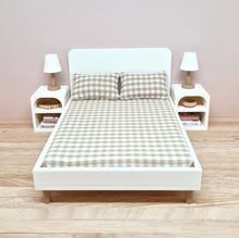 Load image into Gallery viewer, Dollhouse Double Bed, Caramel Gingham
