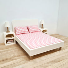 Load image into Gallery viewer, Dollhouse Double Bed, Pink Gingham
