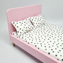 Load image into Gallery viewer, Dollhouse Double Bed, Pink and Polka Dots
