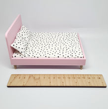 Load image into Gallery viewer, Dollhouse Double Bed, Pink and Polka Dots
