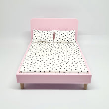 Load image into Gallery viewer, Dollhouse Double Bed, Pink and Polka Dots
