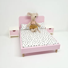 Load image into Gallery viewer, Dollhouse Double Bed, Pink and Polka Dots
