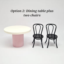 Load image into Gallery viewer, Dollhouse Fluted Dining Table, White and Pink
