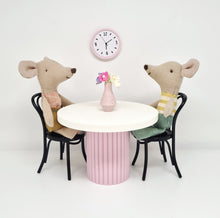 Load image into Gallery viewer, Dollhouse Fluted Dining Table, White and Pink
