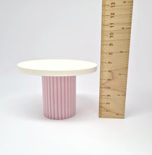 Load image into Gallery viewer, Dollhouse Fluted Dining Table, White and Pink
