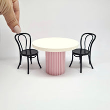 Load image into Gallery viewer, Dollhouse Fluted Dining Table, White and Pink
