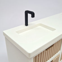 Load image into Gallery viewer, Dollhouse Kitchen, White and Beige Fluted Drawers
