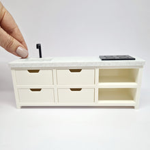 Load image into Gallery viewer, Dollhouse Kitchen, White and Grey Granite
