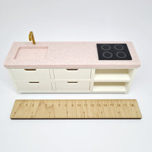 Load image into Gallery viewer, Dollhouse Kitchen, White and Pink Granite
