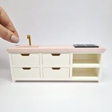 Load image into Gallery viewer, Dollhouse Kitchen, White and Pink Granite
