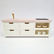 Load image into Gallery viewer, Dollhouse Kitchen, White and Pink Granite
