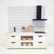 Load image into Gallery viewer, Dollhouse Kitchen, White and Grey Granite
