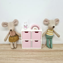 Load image into Gallery viewer, Dollhouse Cube Storage Unit, Pink and White
