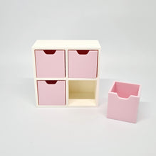 Load image into Gallery viewer, Dollhouse Cube Storage Unit, Pink and White
