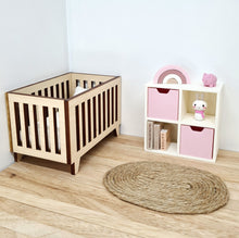 Load image into Gallery viewer, Dollhouse Cube Storage Unit, Pink and White
