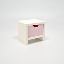 Load image into Gallery viewer, Dollhouse Bedside Table, White and Pink
