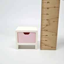 Load image into Gallery viewer, Dollhouse Bedside Table, White and Pink
