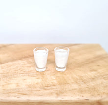 Load image into Gallery viewer, Two Miniature Glasses of Milk
