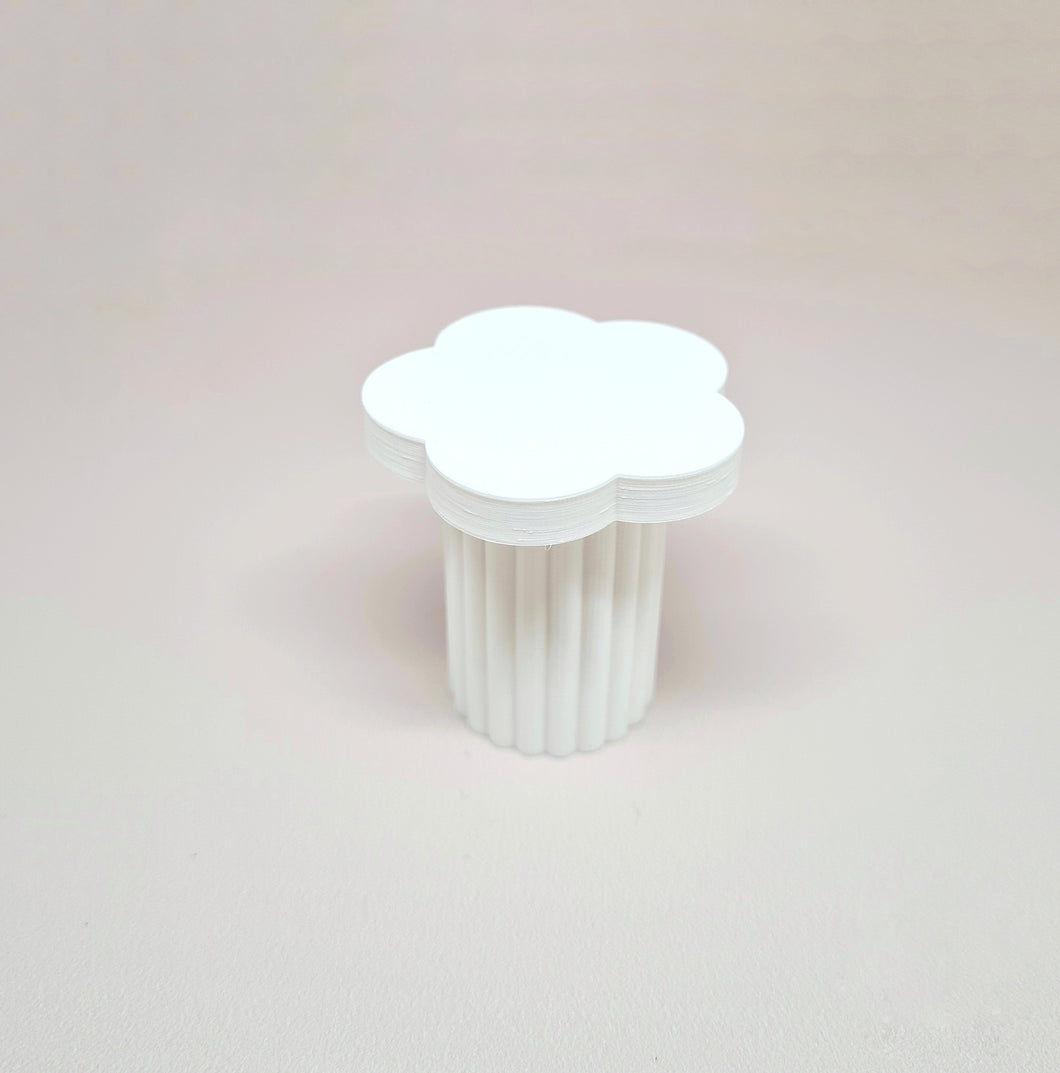Flower Side Table, White
