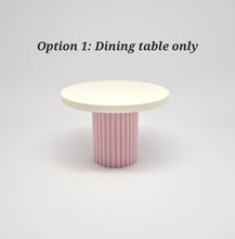 Load image into Gallery viewer, Dollhouse Fluted Dining Table, White and Pink
