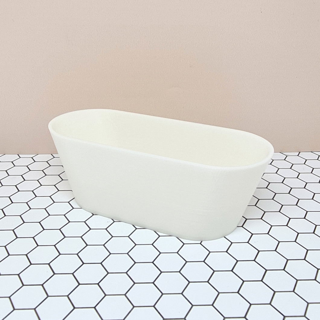 Dollhouse White Oval Bathtub