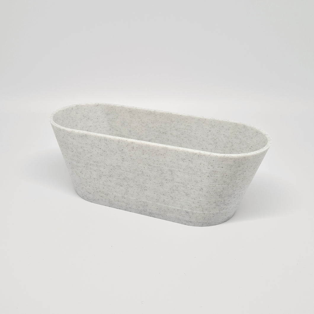 Dollhouse Oval Bathtub, Grey Granite